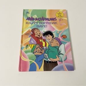 Vintage 90s Alvin and the Chipmunks Happy Birthday Dave Book